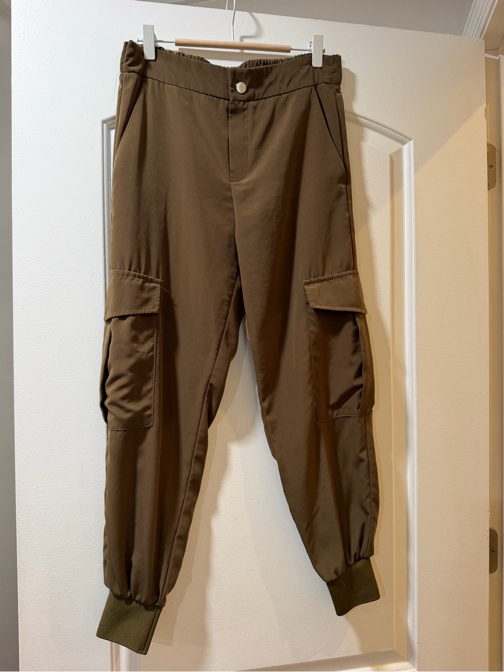 Zara Olive Cargo Jogger Pants